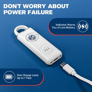 Rechargeable Safety Alarm Keychain with Strobe Light - Image 4