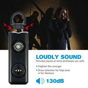 Rechargeable Safety Alarm Keychain with Strobe Light - Image 2